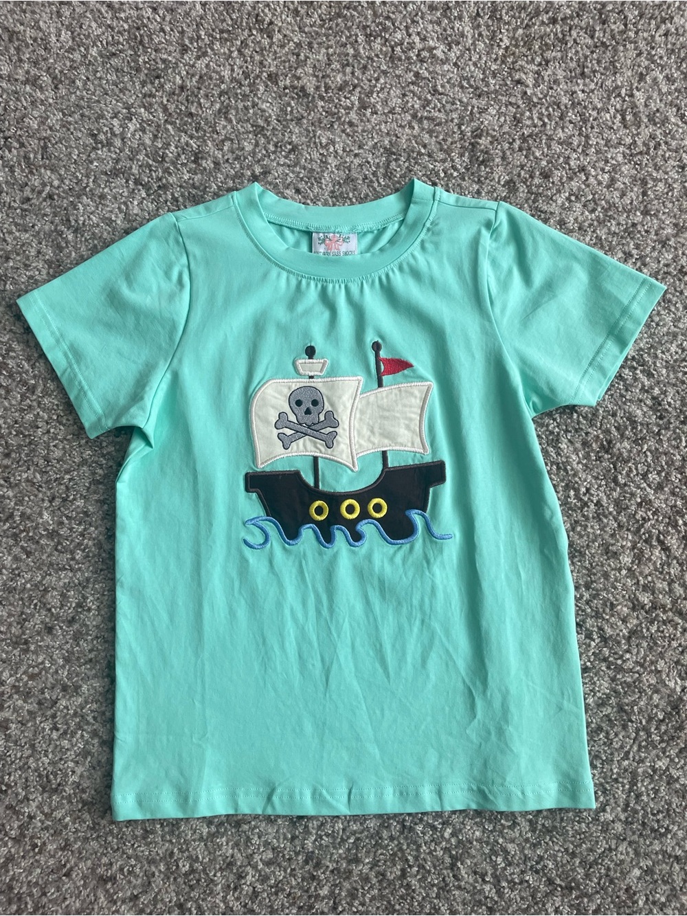 Southern Sass Smocks Boys Pirate Ship T-shirt